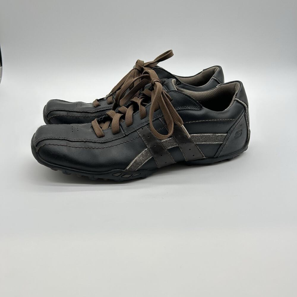 Y2K Men’s 13 Skechers Relaxed Step Brown Leather Shoes Sneakers